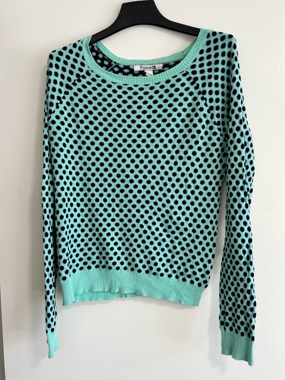 Teal Polka Dot Sweater